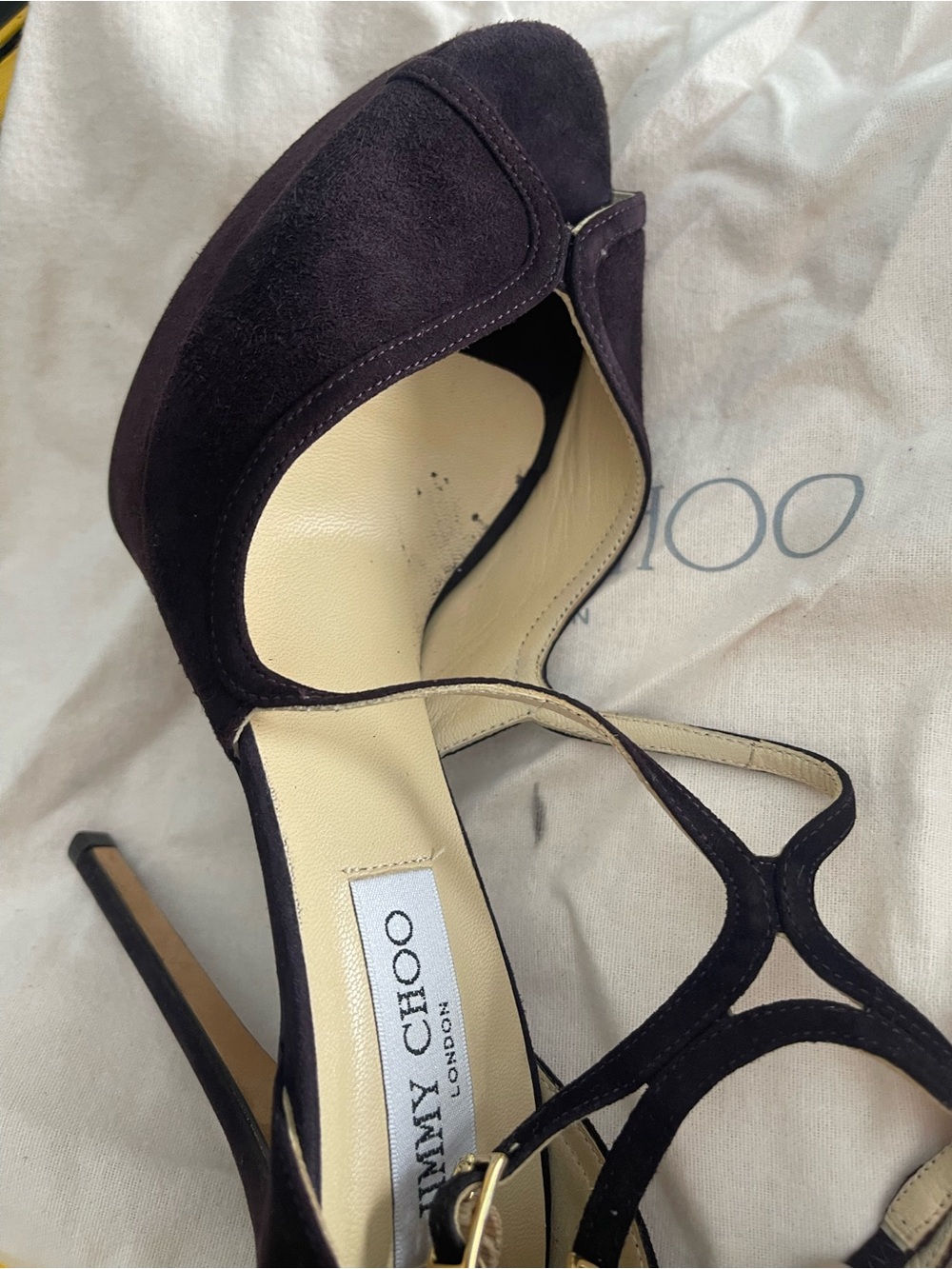 Jimmy Choo Purple Suede Fairview Heel‎ - Picture 5 of 16